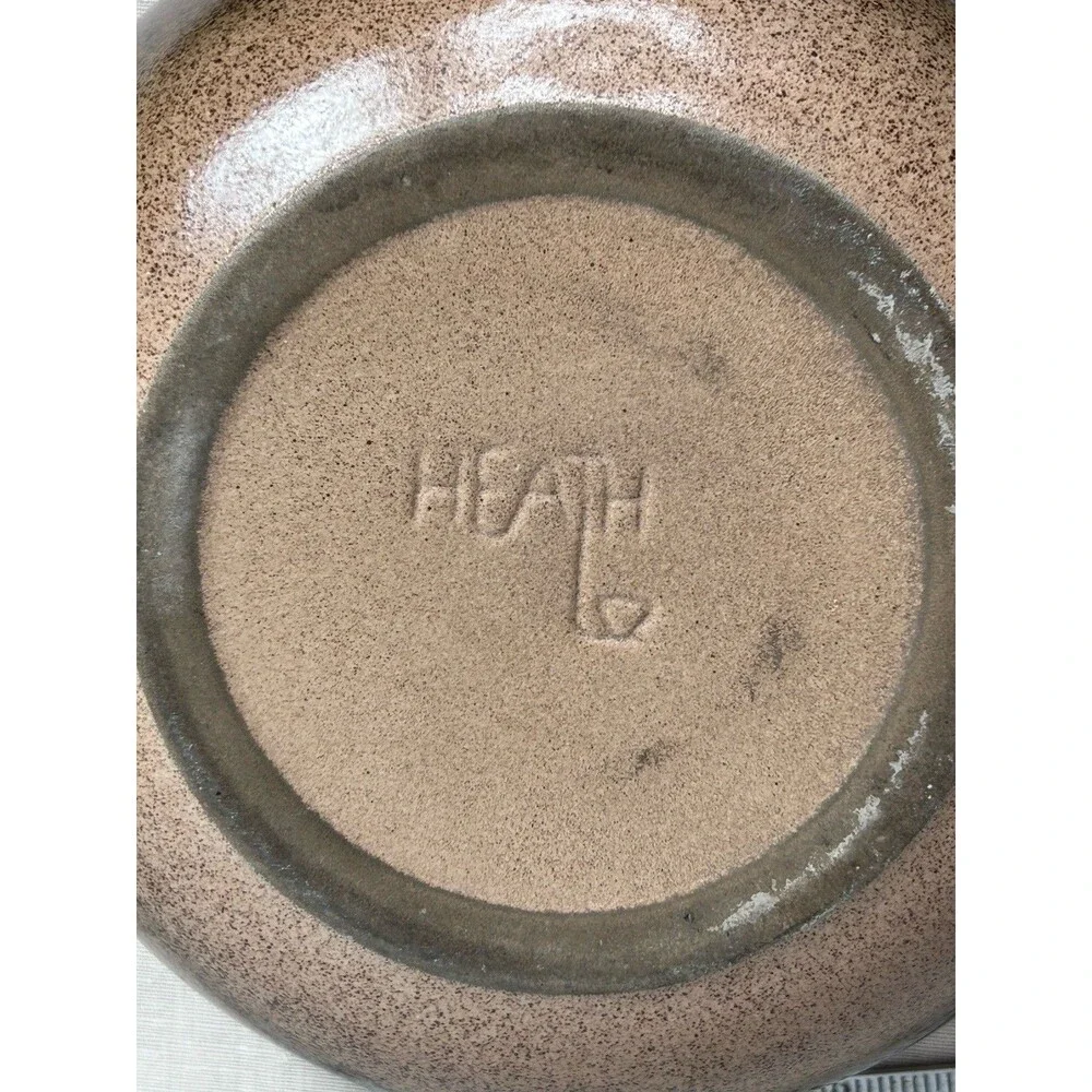 Heath speckled brown & tan 6 slot ashtray 6 1/2 x 2 in MCM Made in Sausalito CA